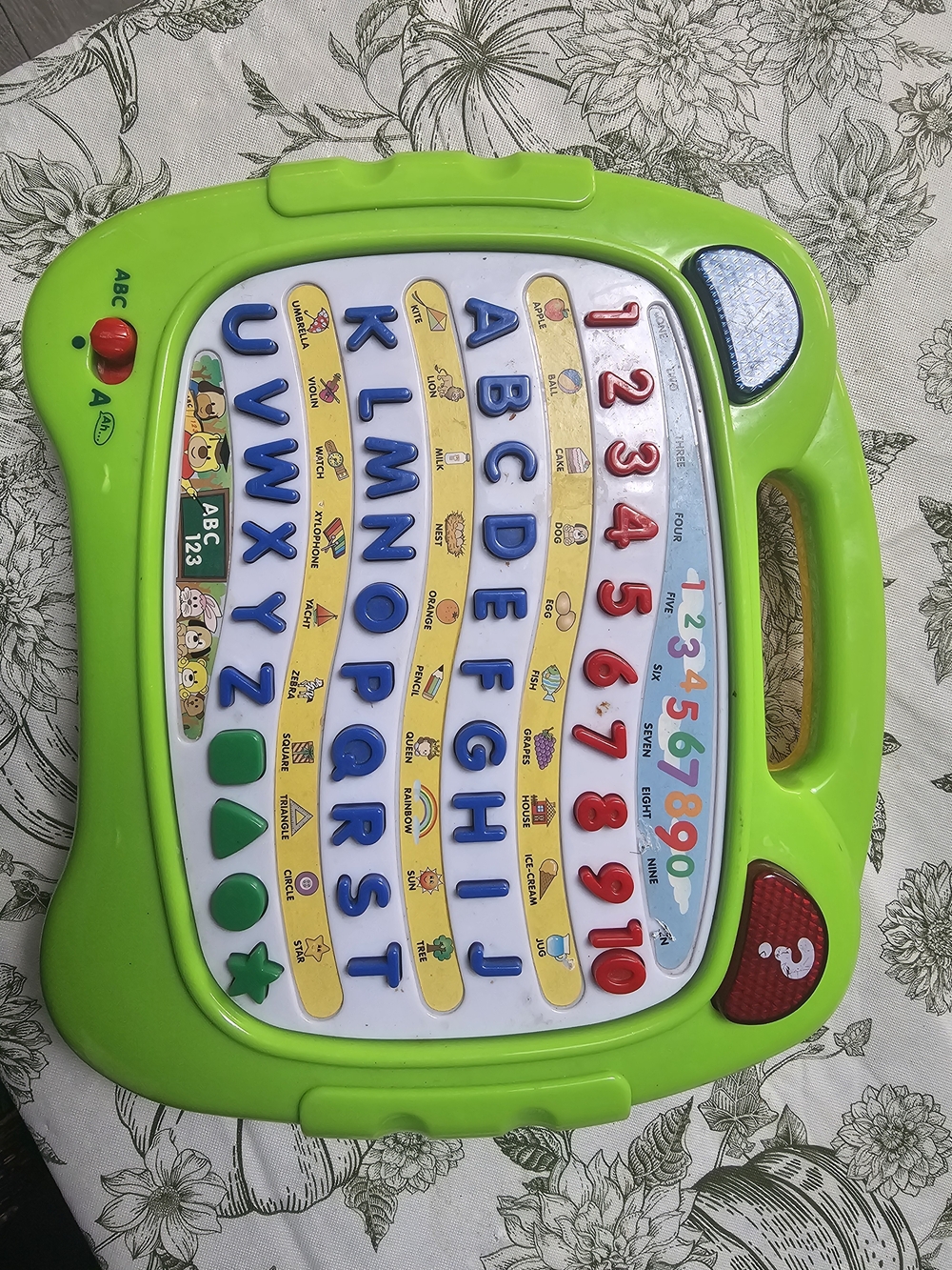 Kids Interactive ABC & 123 Learning Tablet - Bright Green